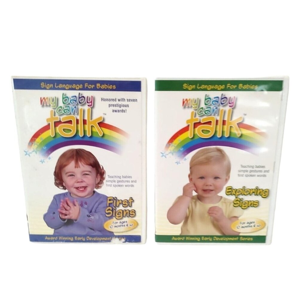Vintage 2004-2005 My Baby Can Talk DVD Set First Signs & Exploring Signs Award
